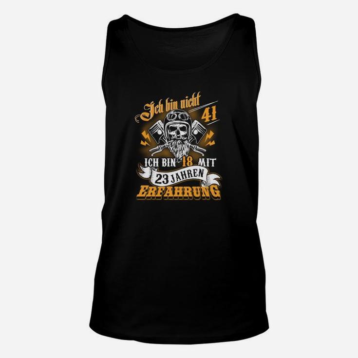 41. Geburtstag Unisex TankTop 18 mit 23 Erfahrung, Totenkopf Design