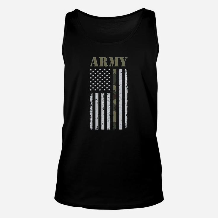 4th Of July Big Usa Army Flag Gift For Soldiers Veterans Military Unisex Tank Top