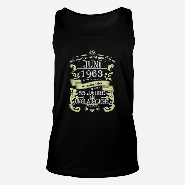 55 Jahre Unglaubliche Person Unisex TankTop, Jahrgang 1963 Jubiläum Tee