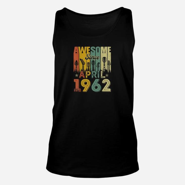 59. Geburtstag Lustiges Musik-Unisex TankTop, Seit April 1962