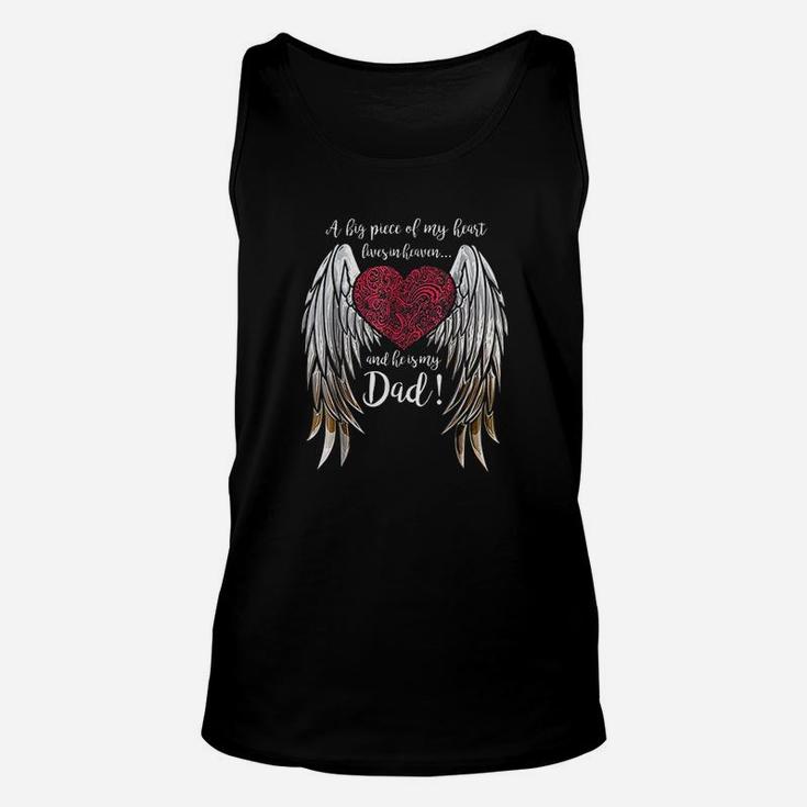 A Big Piece Of My Heart Lives In Heaven He Is My Dad Unisex Tank Top