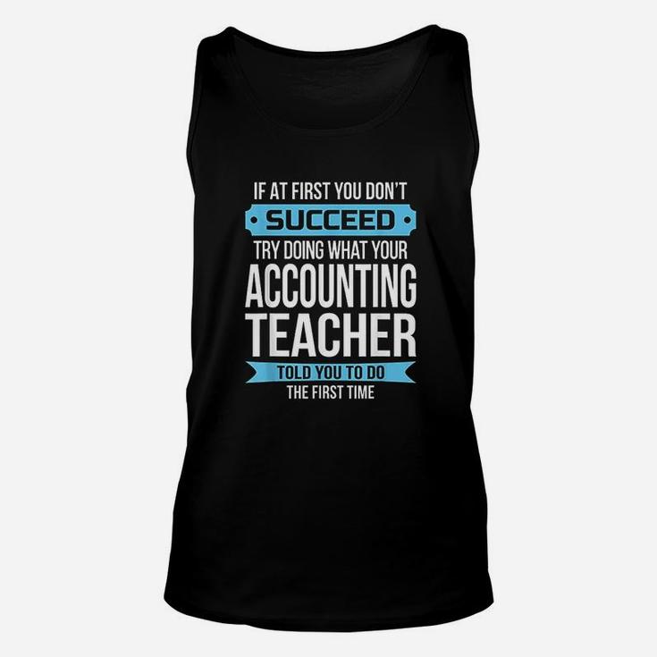 Accounting Teacher Funny Appreciation Gift Unisex Tank Top