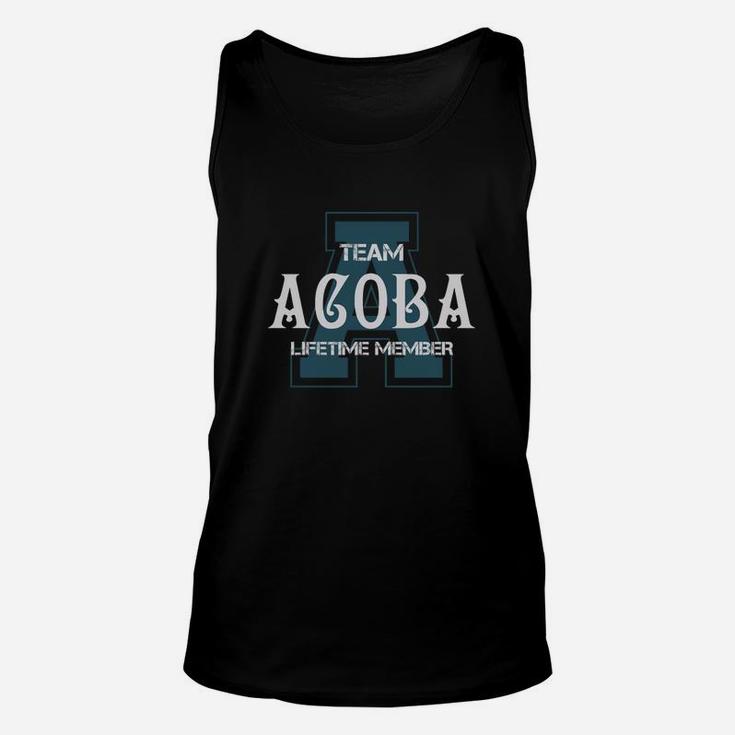 Acoba Shirts - Team Acoba Lifetime Member Name Shirts Unisex Tank Top