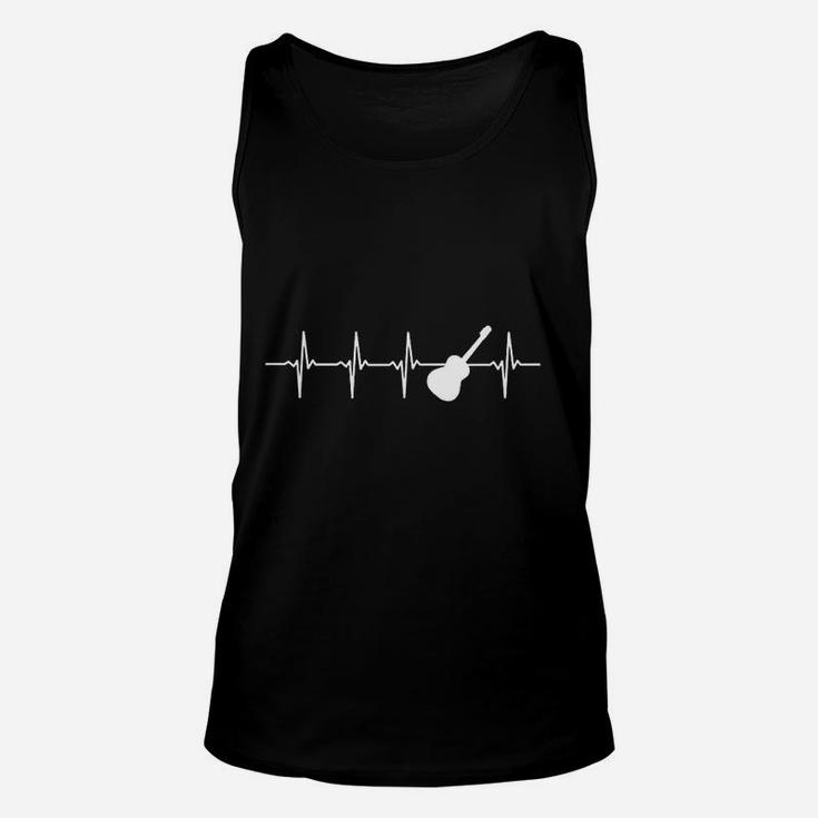 Acoustic Guitar Heartbeat Gift For Guitarists Unisex Tank Top