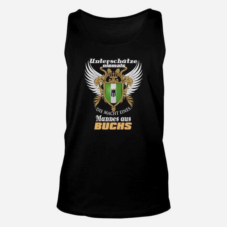 Adler-Unisex TankTop Macht eines Mannes aus BUCHS, Schwarzes Herrenshirt