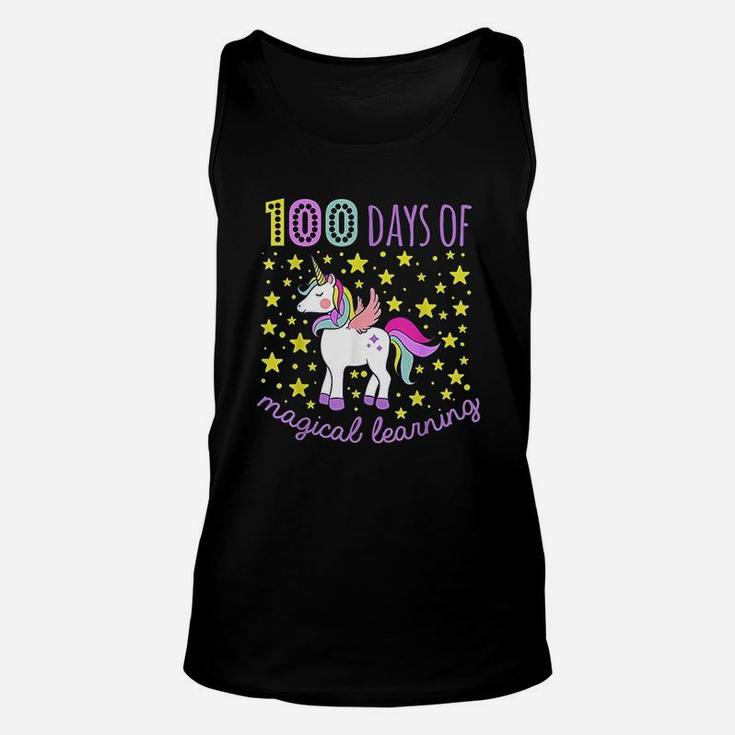 Adorable 100 Days Of Magical Learning School Unicorn Unisex Tank Top