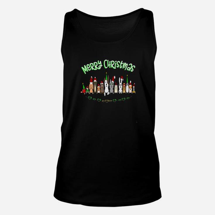 Adorable Pets Wishing You A Merry Christmas Cat Dog Rescue Unisex Tank Top