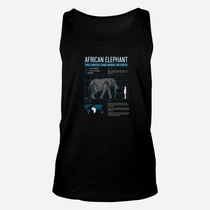 African Elephant Facts Land Animal Lover Vintage Gift Unisex Tank Top