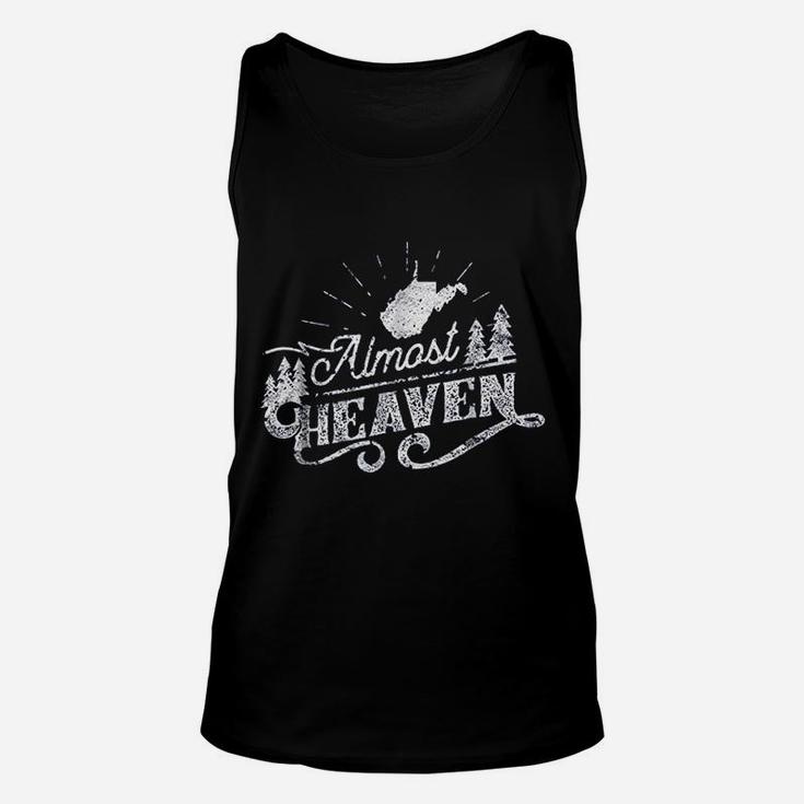 Almost Heaven West Virginia Vintage Distressed One Color Unisex Tank Top