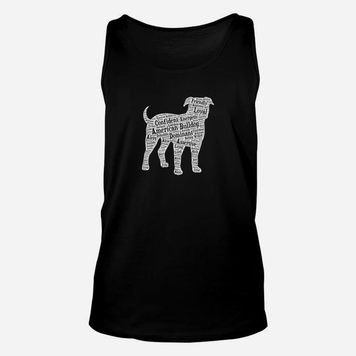 American Bulldog With Personality Character Traits Unisex Tank Top