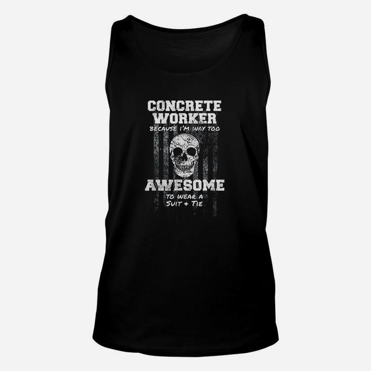 American Funny Concrete Worker Usa Mixer Truck Unisex Tank Top