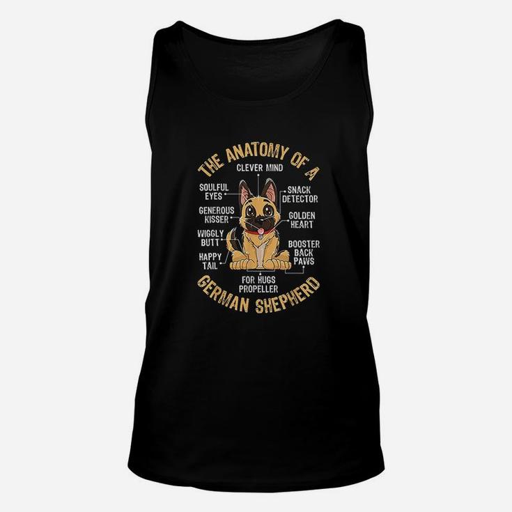 Anatomy Of A German Shepherd Funny Dog Lover Gifts Unisex Tank Top