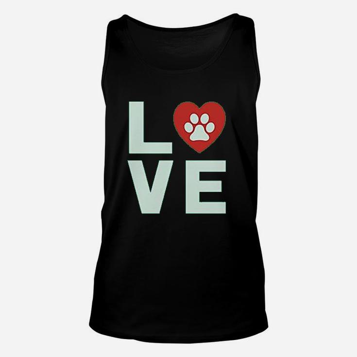 Animal Lover Dog Paw Print Love Dogs My Best Friend Unisex Tank Top