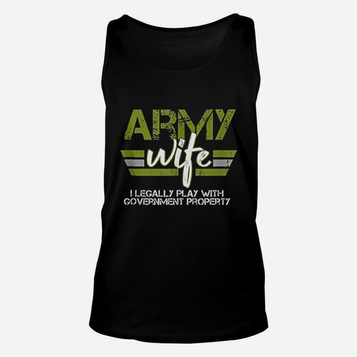 Army Veteran Wife Pink Army Wife Unisex Tank Top