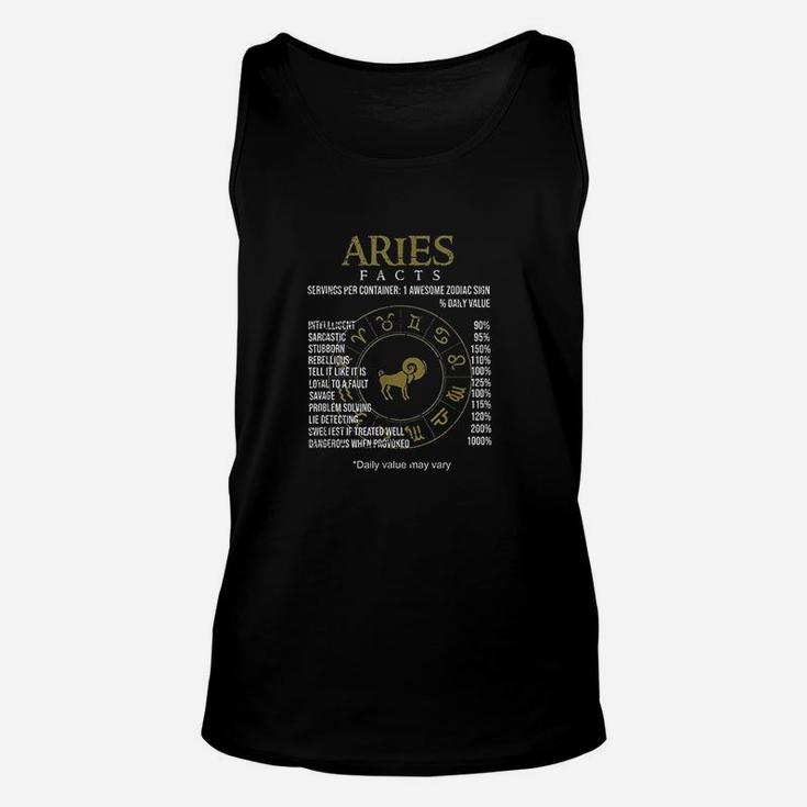 Astrological Sign Aries Facts Zodiac Sign Unisex Tank Top