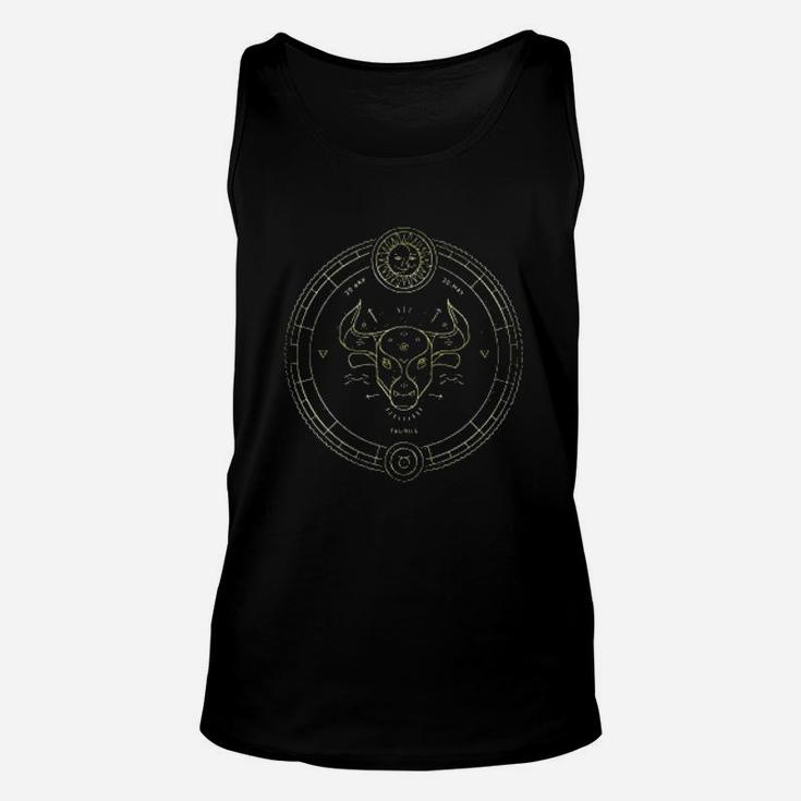 Astrology Sun Moon Circle Zodiac Sign Taurus Unisex Tank Top