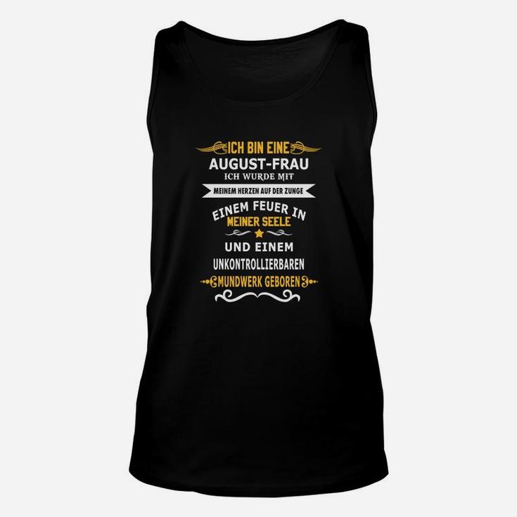 August-Geburtstag Damen Unisex TankTop, Birthday Feuer-Design