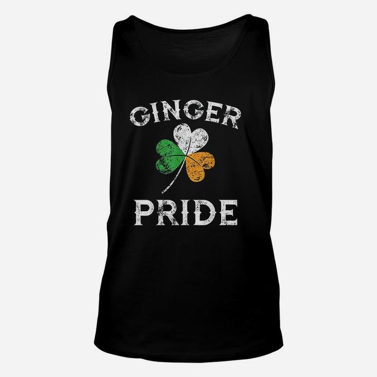 Awesome Ginger Pride St Patricks Day Irish Flag Clover Unisex Tank Top