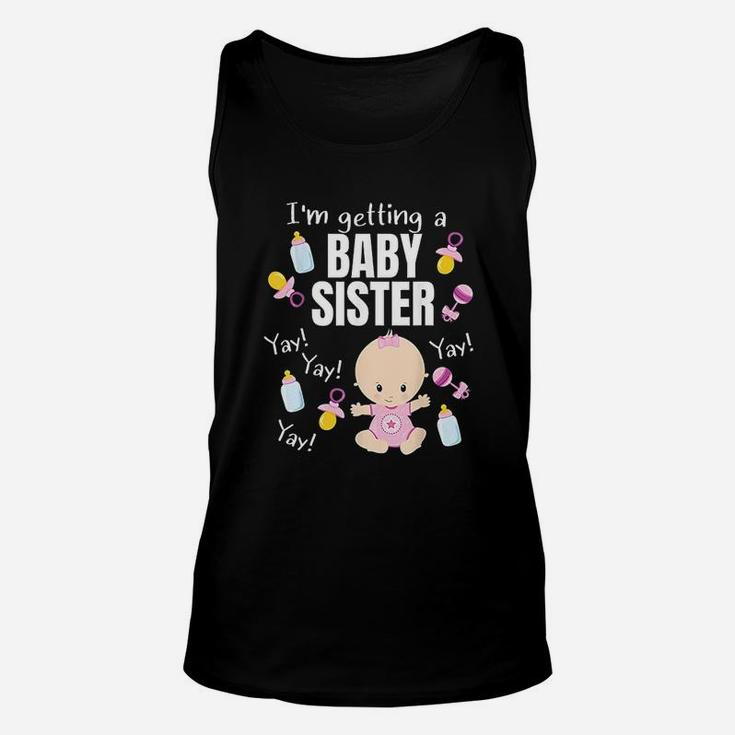 Baby Sister Reveal Im Getting A Baby Sister Cute Baby Unisex Tank Top