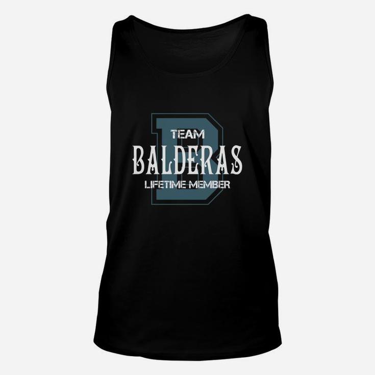 Balderas Shirts - Team Balderas Lifetime Member Name Shirts Unisex Tank Top