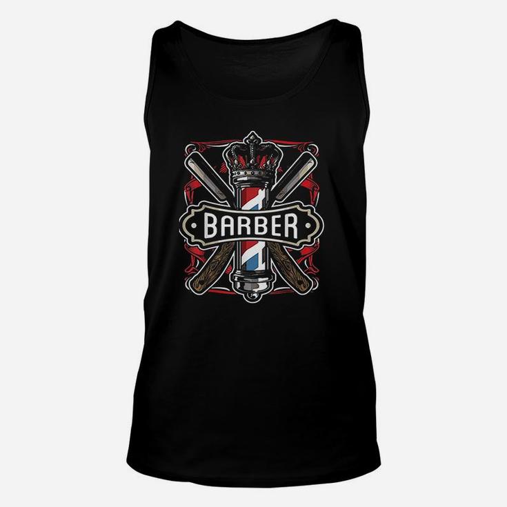 Barber Pole Vintage Cool Outfit Hairdresser Razors Gift Unisex Tank Top