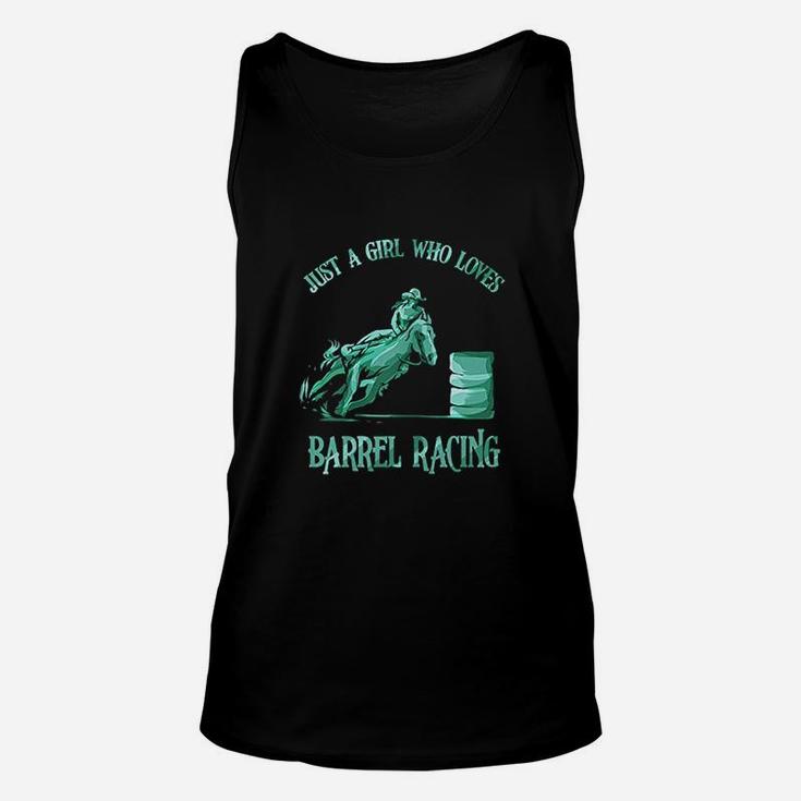 Barrel Racing Girl Love Horse Riding Rodeo Cowgirl Gift Unisex Tank Top