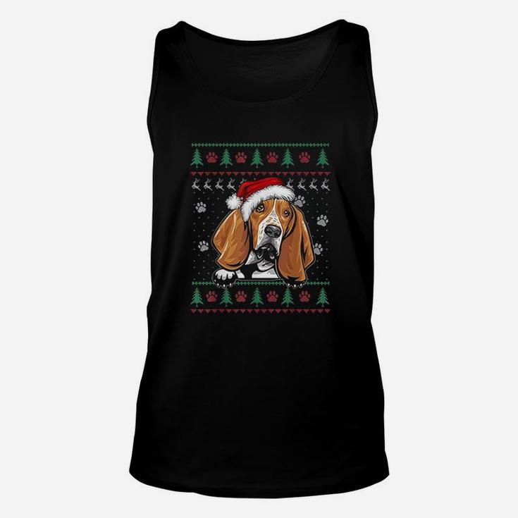 Basset Hound Christmas Dog Lover Xmas Unisex Tank Top