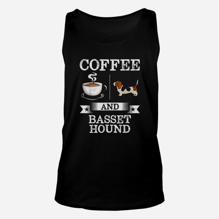Basset Hound Coffee And Basset Hound Dog Unisex Tank Top