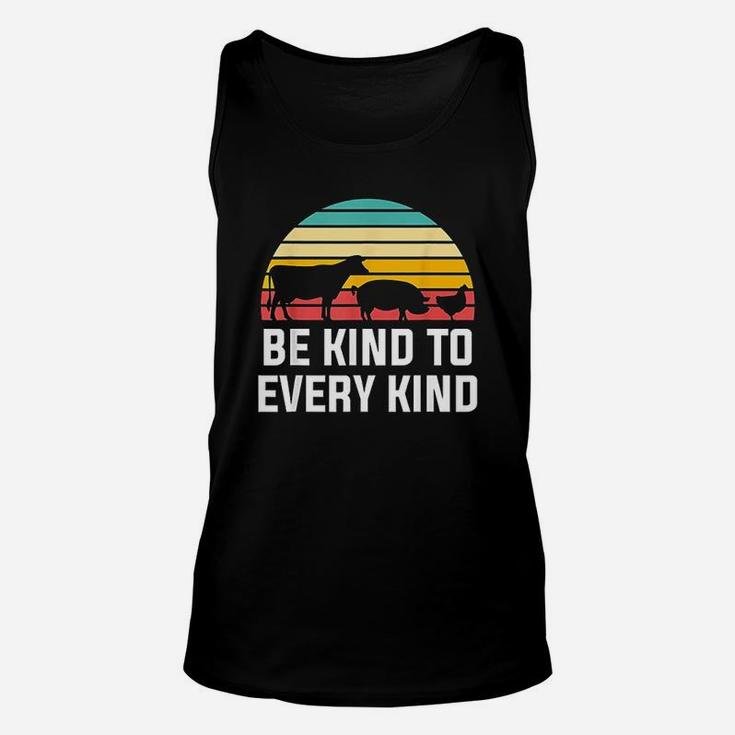 Be Kind To Every Kind Retro Vegan And Vegetarian Unisex Tank Top