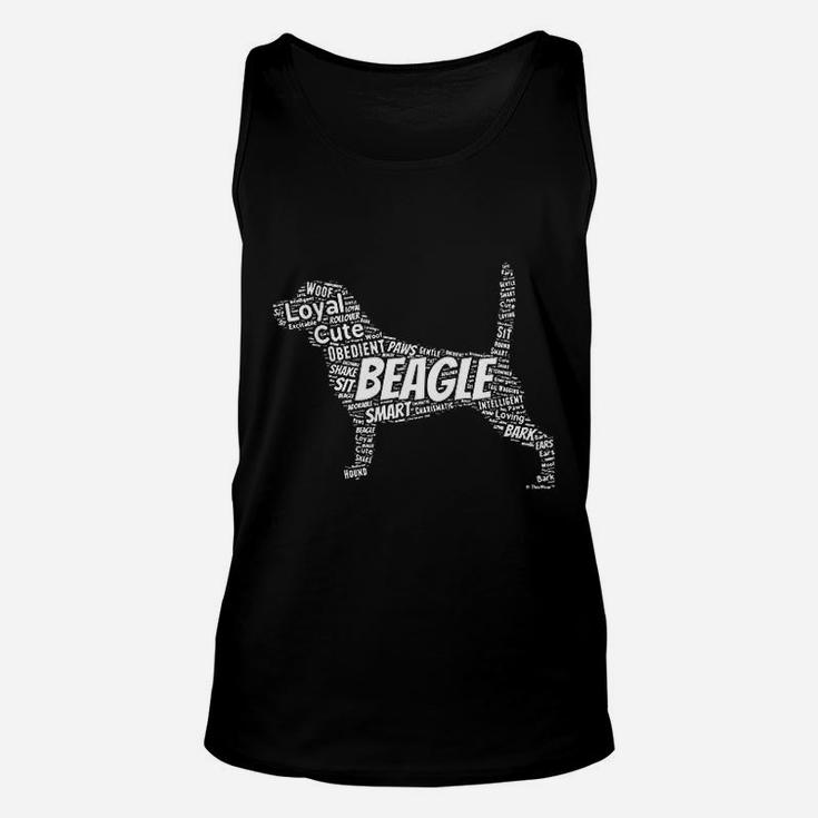 Beagle Word Art Dog Puppy Owner Gift Unisex Tank Top