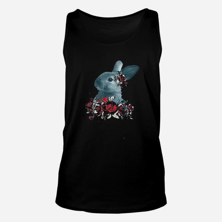 Beautiful Easter Bunny Vintage Floral Easter Unisex Tank Top