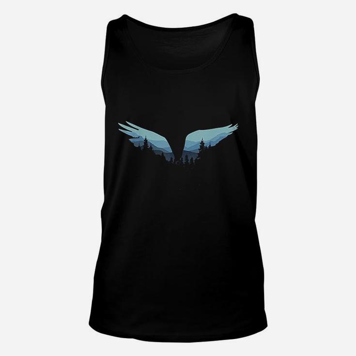 Beautiful Flying Eagle Night Sky Forest Bird Silhouette Unisex Tank Top