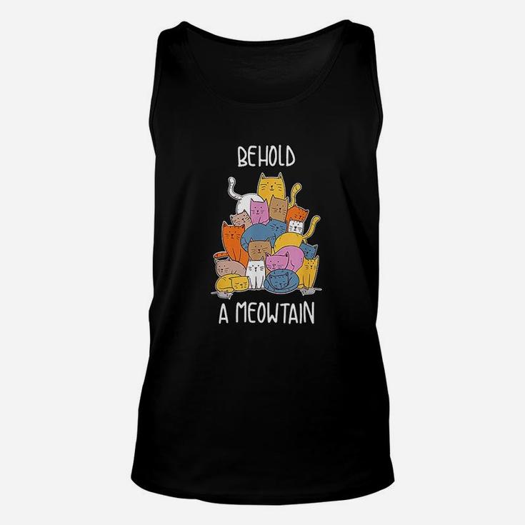 Cat Behold A Meowtain Cat Mountain Unisex Tank Top