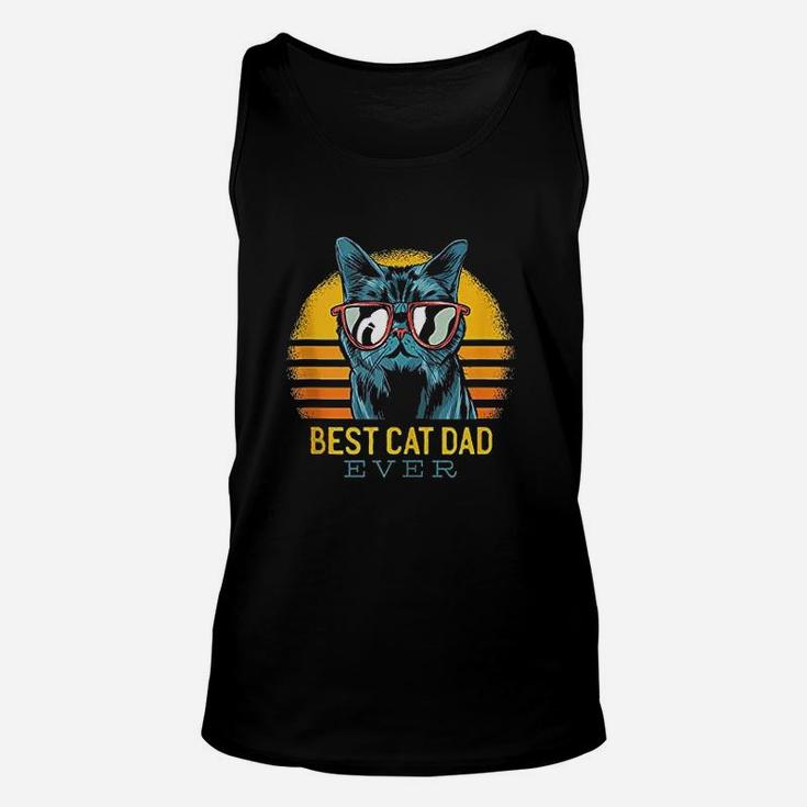 Best Cat Dad Ever Funny Cat Dad Father Vintage Unisex Tank Top