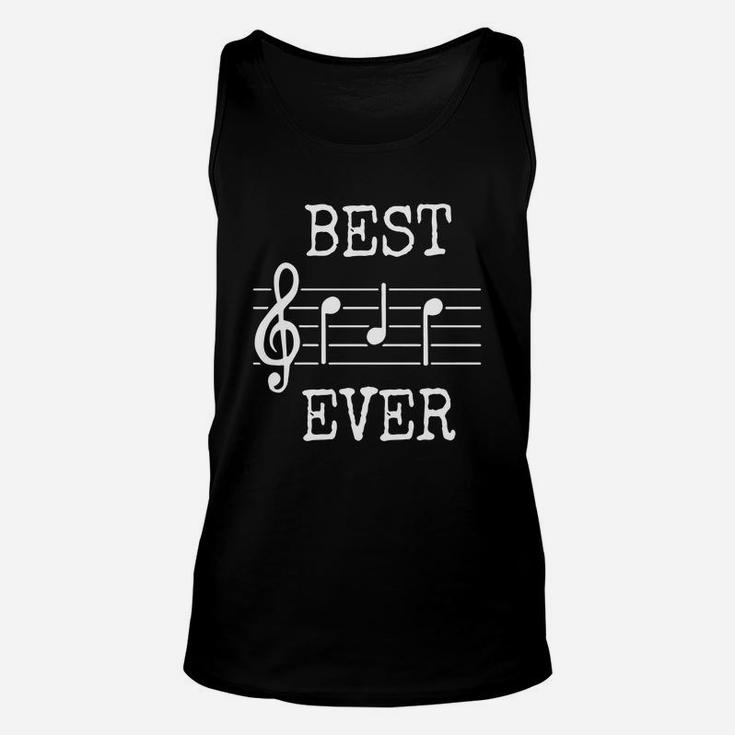 Best Dad Ever Music Shirt Cute Funny Saying Father Unisex Tank Top