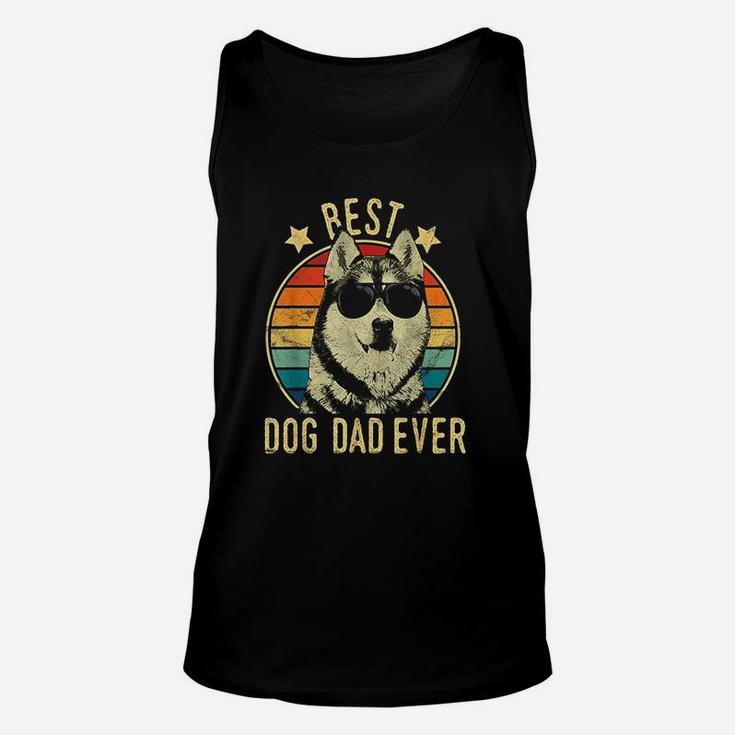 Best Dog Dad Ever Siberian Husky Fathers Day Unisex Tank Top