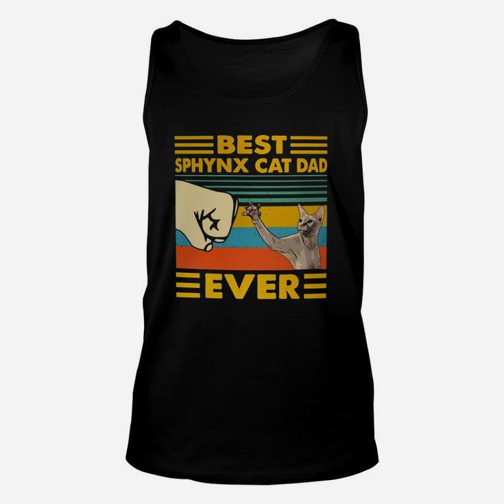 Best Sphynx Cat Dad Ever Retro Vintage Sunset Unisex Tank Top