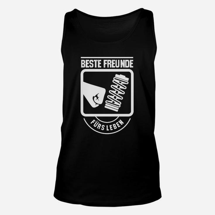 Beste Freunde fürs Leben Unisex TankTop, Schwarzes Tee mit Fäusten Motiv