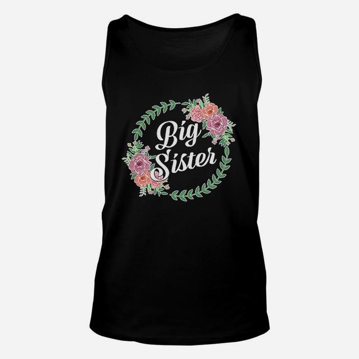 Big Sister With Flower Circle birthday Unisex Tank Top