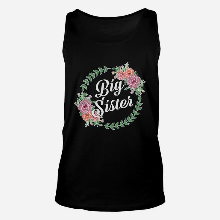 Big Sister With Flower Circle Youth Unisex Tank Top