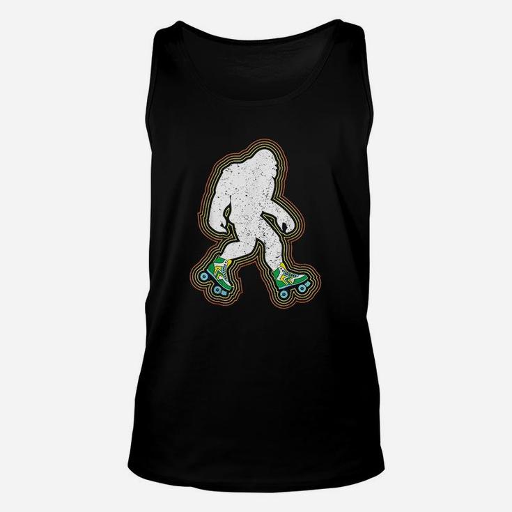Bigfoot Skates Sasquatch Gift Clothes Vintage Roller Skating Unisex Tank Top