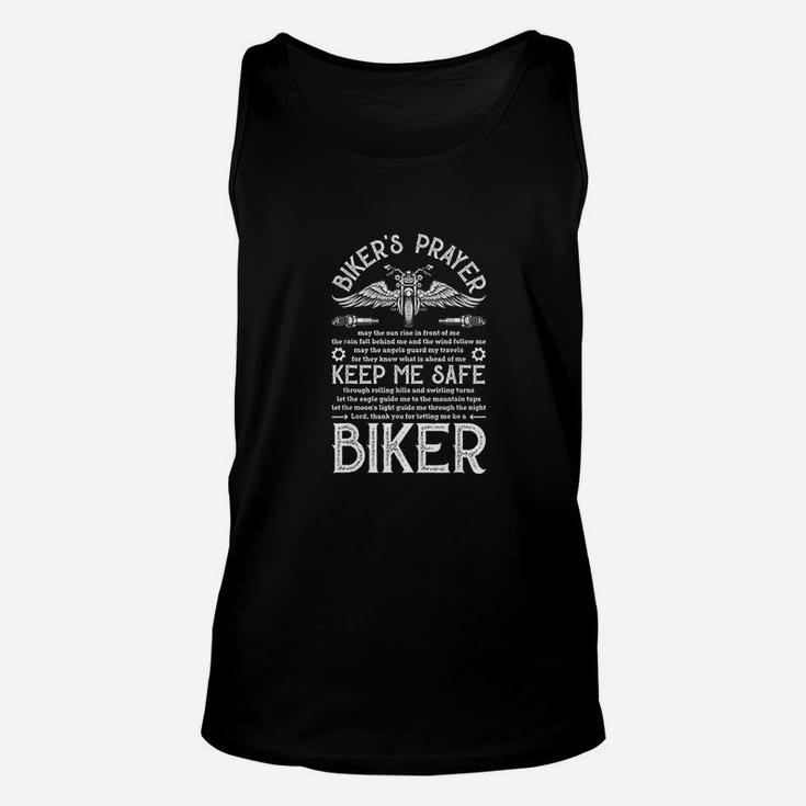 Bikers Prayer Vintage Motorcycle Biker Biking Motorcycling Unisex Tank Top