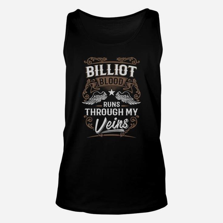 Billiot Blood Runs Through My Veins Legend Name Gifts T Shirt Unisex Tank Top