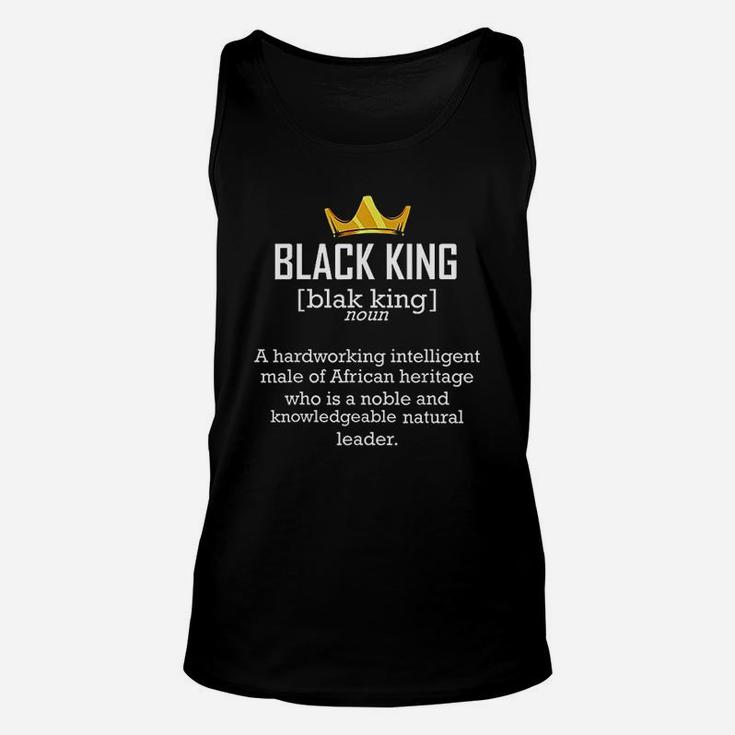 Black King Definition African Heritage Graduation Unisex Tank Top