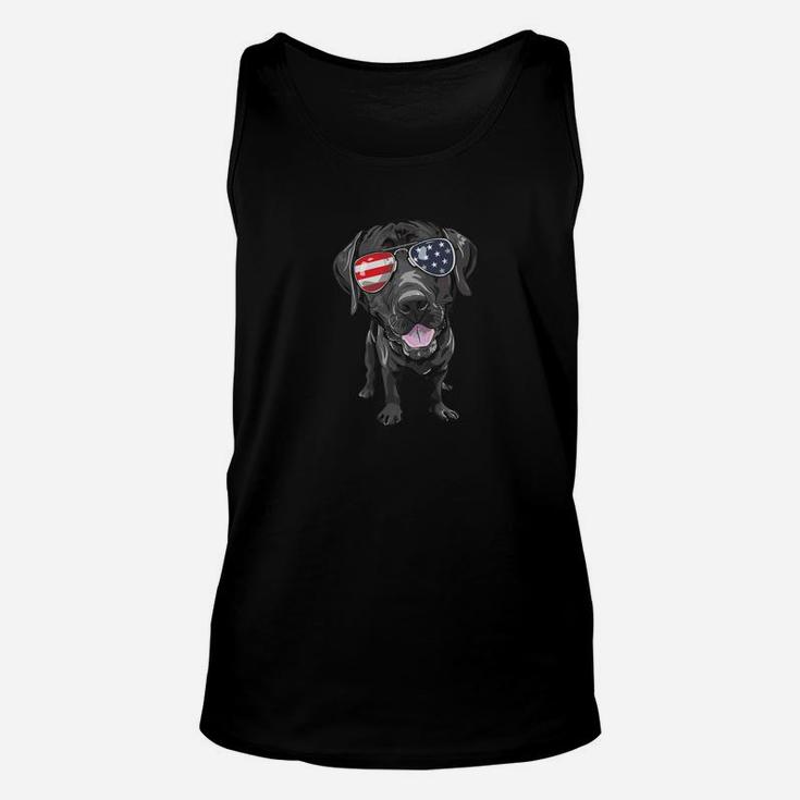 Black Lab Funny Dog Animal Love Dog 4th Of July Unisex Tank Top
