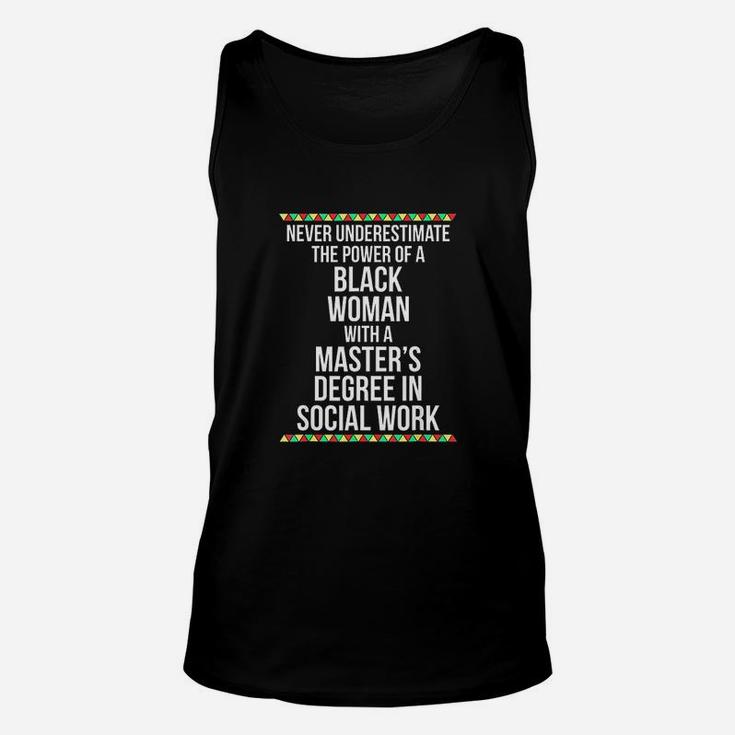 Black Queen Msw Social Work Masters Graduation Unisex Tank Top