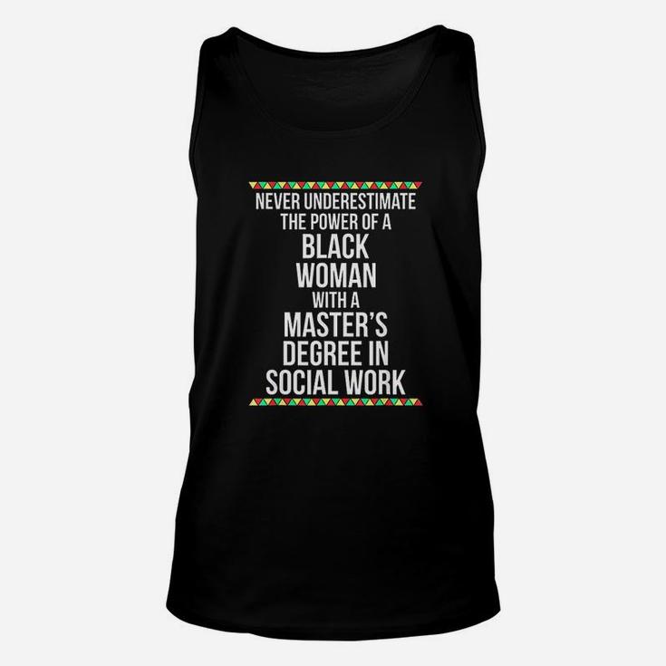 Black Queen Msw Social Work Masters Graduation Unisex Tank Top