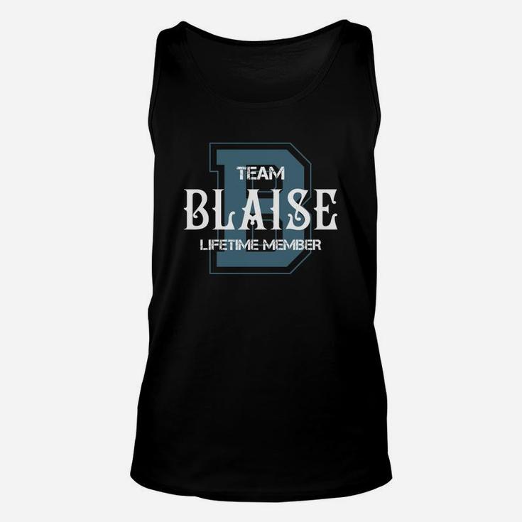 Blaise Shirts - Team Blaise Lifetime Member Name Shirts Unisex Tank Top