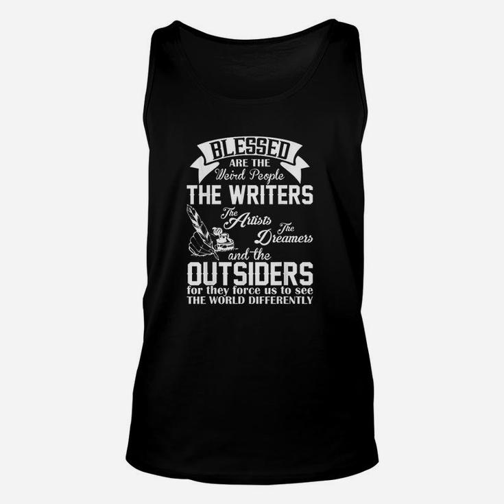 Blessed Are Weird People Writers Artists Dreamer Unisex Tank Top