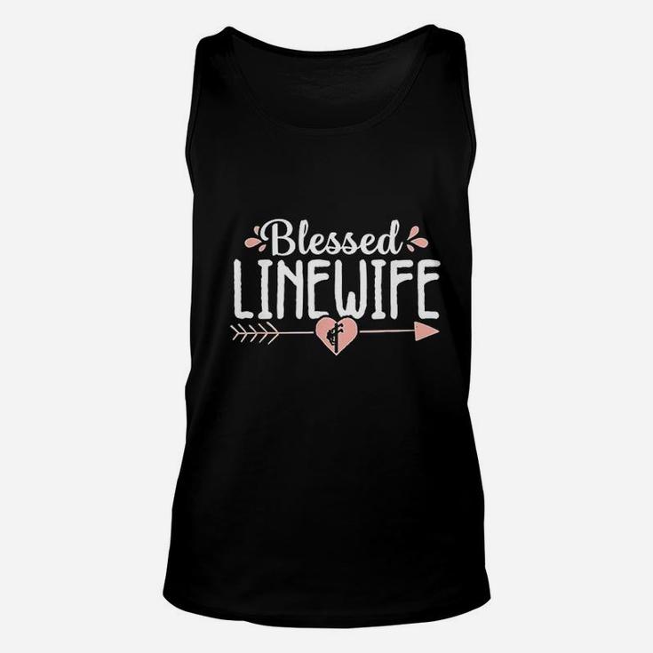 Blessed Line Wife Cute Electrical Lineman Proud Gift Women Unisex Tank Top